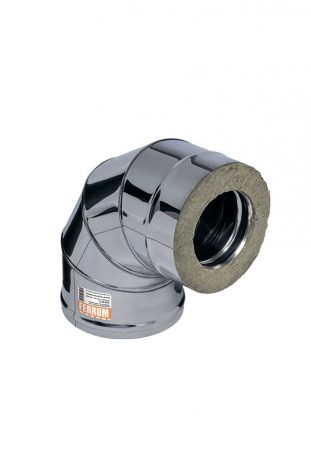 Сэндвич-колено 90° (430/0,8мм+нерж.) D115х200 Ferrum