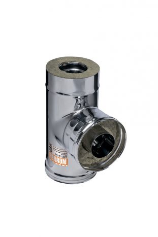 Сэндвич-тройник 90° (430/0,8мм+нерж.) D115х200 Ferrum
